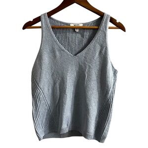 Splendid Collection Womens Light‎ Blue 100% Cotton Knit V-Neck Sweater Vest XS